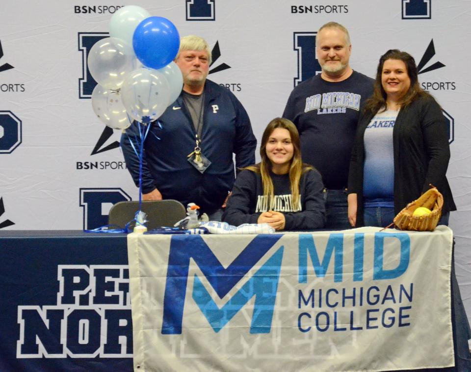 Petoskey's Jaidyn Ecker swung for the fences on an opportunity to continue playing softball beyond PHS and will head to Mid Michigan Community College with hopes of transferring to a four-year program.