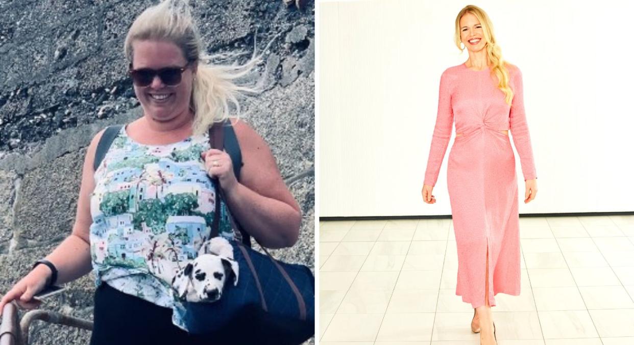 Leanne Hemming saw a 7.5st weight loss after feeling too unfit to build sandcastles with her sons. (Slimming World/SWNS)
