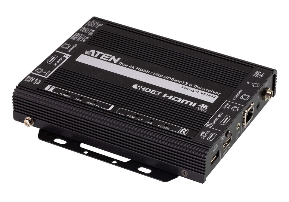 ATEN Technology’s VE1843 True 4K HDMI/USB HDBaseT 3.0 Transceiver