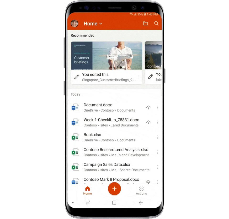 Microsoft's Office Mobile combines the companies various productivity apps into one offering. (Image: Microsoft)