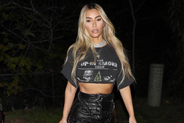Kim Kardashian shows off fit figure in SKIMS outfit as star is