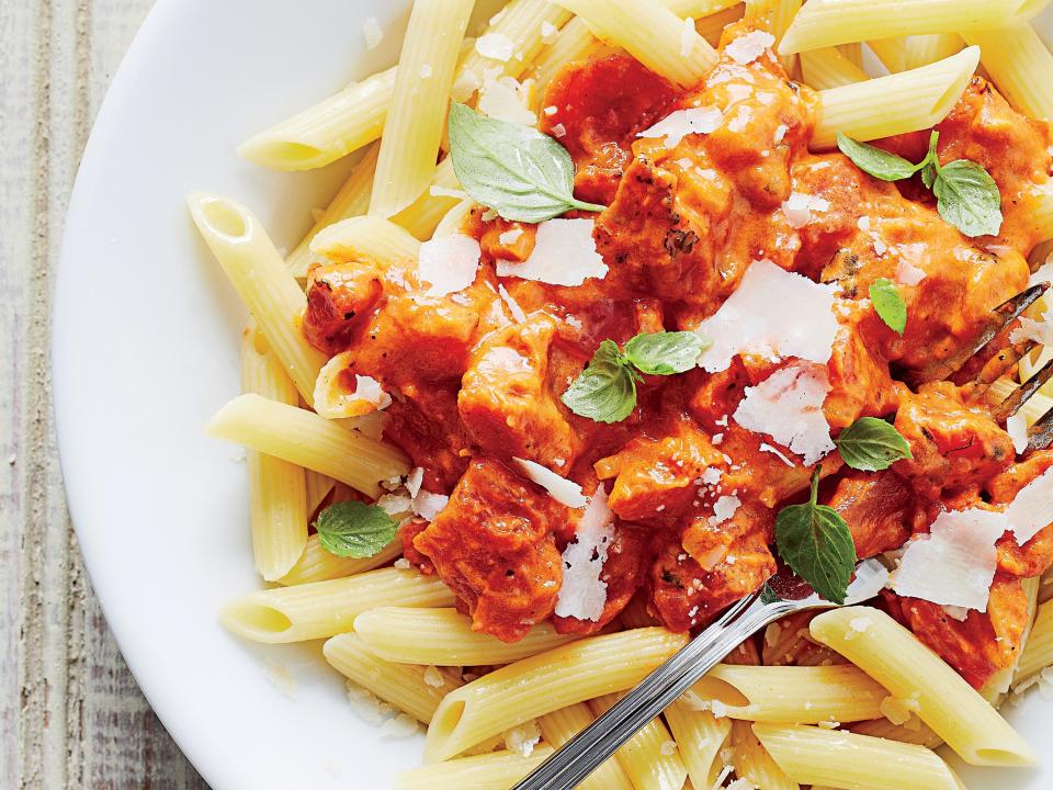 Penne with Spicy Vodka Cream Sauce