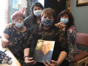 Family members of Saul Sanchez, from left, wife Carolina Sanchez, and daughter Estela Hernanez, Beatriz Rangel and Patty Rangelin Greeley