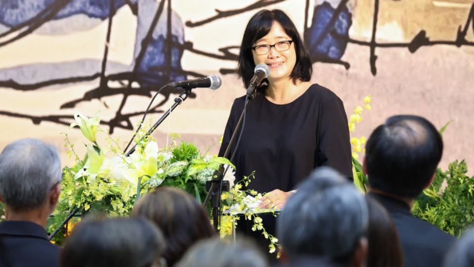 雷驤追思會上，大女兒雷光夏分享與父親相處最後時光。廖瑞祥攝