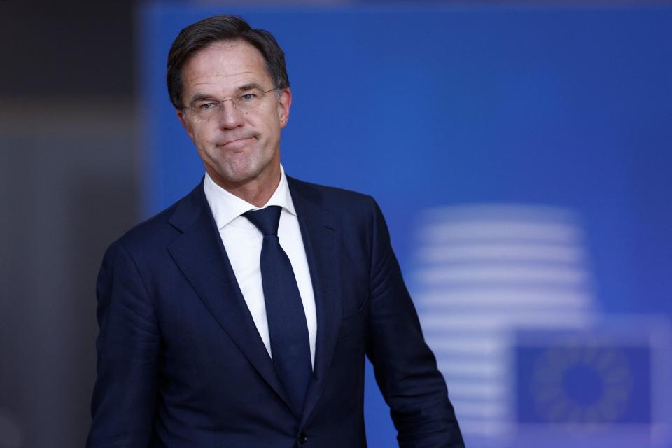 El primer ministro holandés Mark Rutte también recibe protección ante la sospecha de amenazas del crimen organizado. (Photo by Kenzo TRIBOUILLARD / AFP) (Photo by KENZO TRIBOUILLARD/AFP via Getty Images)