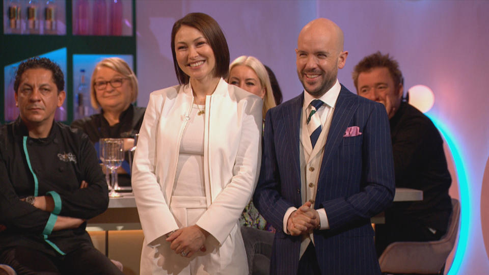 Emma Willis and Tom Allen host Cooking With The Stars. (ITV)
