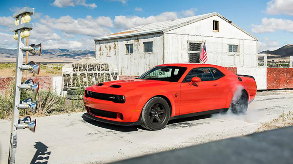 The 2023 Dodge Challenger Hellcat from the side