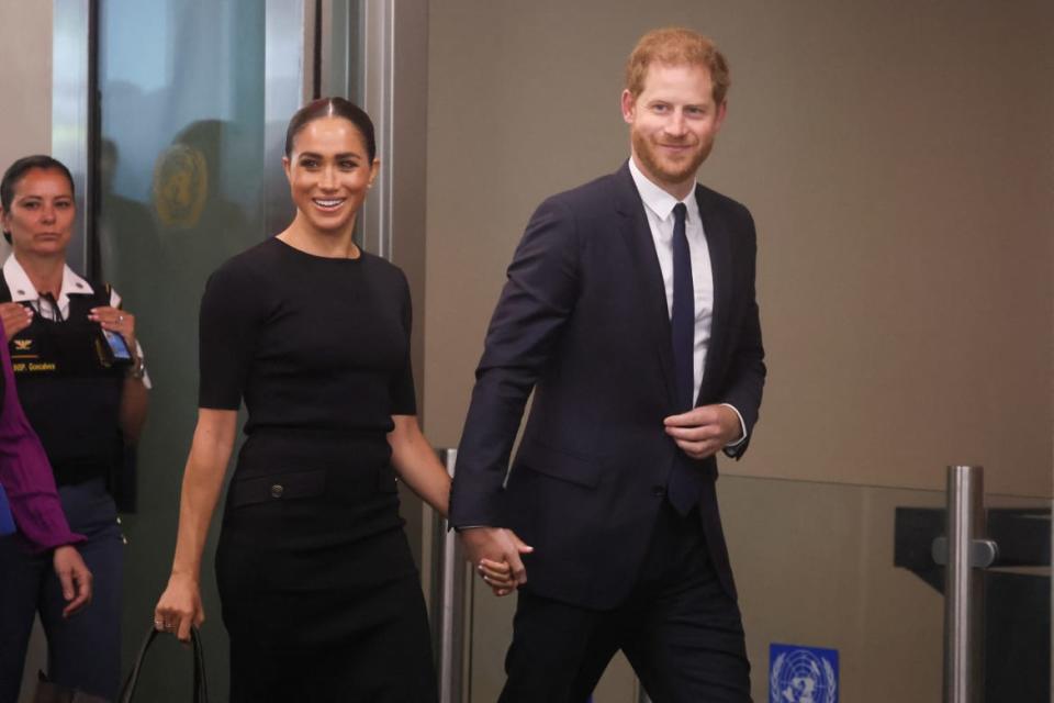 <div class="inline-image__caption"><p>Britain's Prince Harry and his wife Meghan, Duchess of Sussex, arrive to celebrate Nelson Mandela International Day at the United Nations Headquarters in New York, U.S. July 18, 2022.</p></div> <div class="inline-image__credit">REUTERS/Brendan McDermid</div>