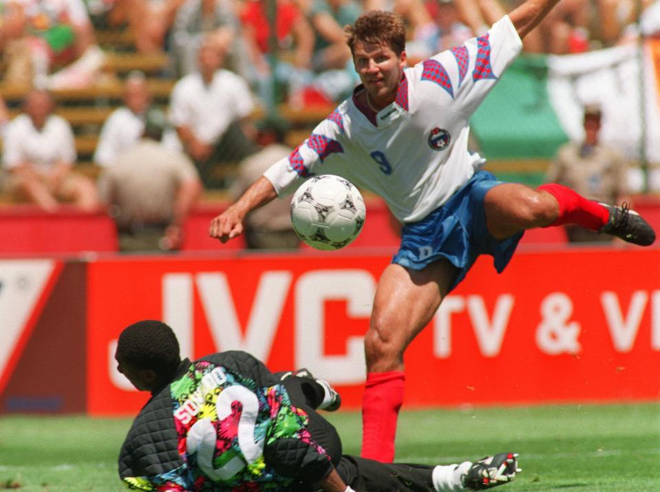 Oleg Salenko destroyed Cameroon to become the only player to score five times in a World Cup game.