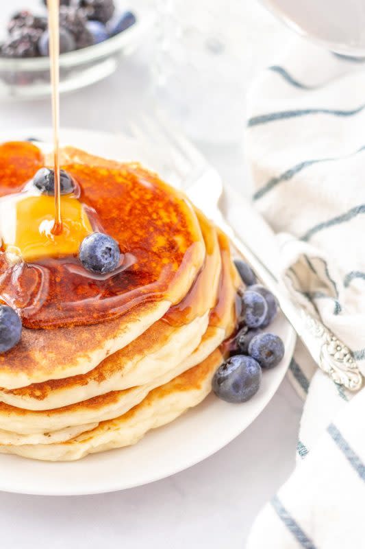 <p>There is Life After Wheat</p><p>You won't miss those diner pancakes anymore when you try this recipe that produces the fluffiest results.</p><p><strong>Get the recipe: <a href="https://thereislifeafterwheat.com/2015/04/diner-pancakes/" rel="nofollow noopener" target="_blank" data-ylk="slk:Gluten-Free Pancakes;elm:context_link;itc:0;sec:content-canvas" class="link ">Gluten-Free Pancakes</a></strong></p>