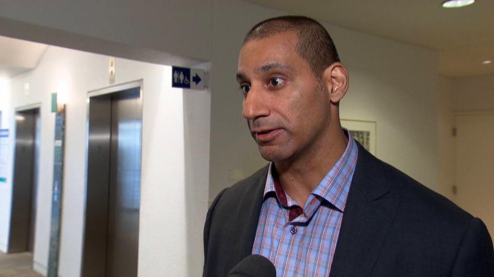 Uday Jaswal, deputy police chief with the Ottawa Police Service, speaks to a CBC Ottawa reporter on Sept. 12, 2019, about sexual harassment allegations filed against him.