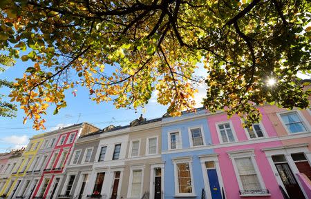 A residential street is seen in Notting Hill in central London October 8, 2013. REUTERS/Toby Melville