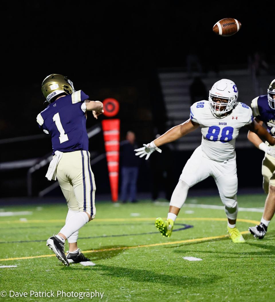 Dover's Jaylen Powell (88) is among those set to play in the 67th Blue-Gold All-Star football game.