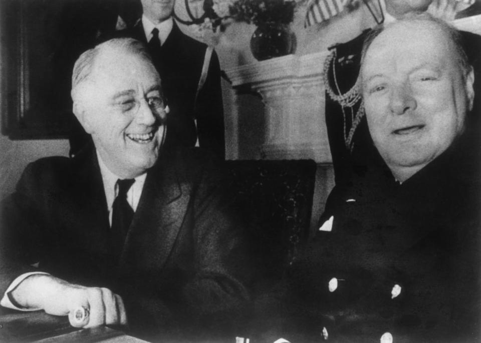 <div class="inline-image__caption"><p>President Franklin D. Roosevelt with British Prime Minister Winston Churchill at the White House, Washington DC, December 1941.</p></div> <div class="inline-image__credit">Keystone/Hulton Archive/Getty</div>