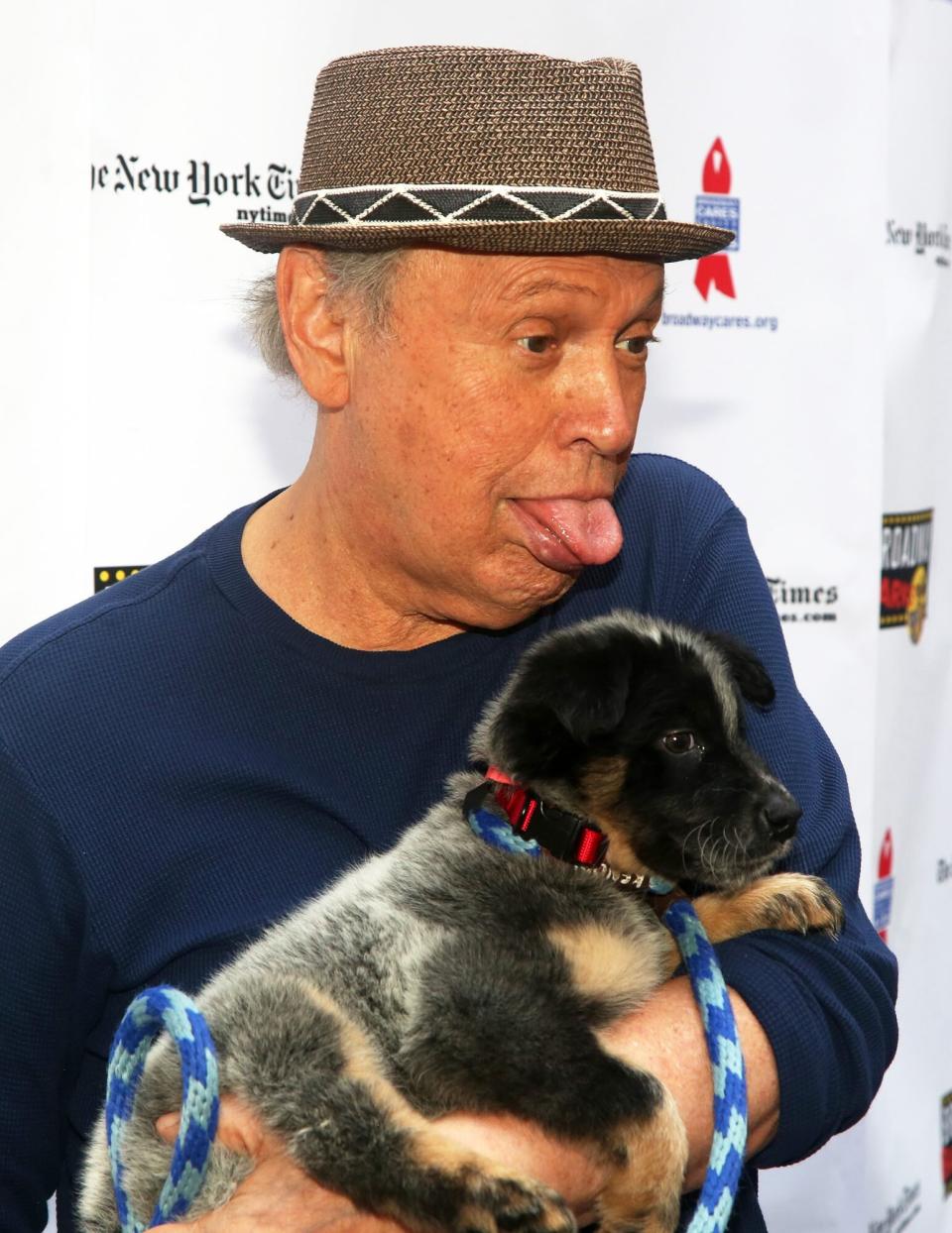 NEW YORK, NEW YORK - JULY 09: Billy Crystal poses at 2022 Broadway Barks at Shubert Alley on July 09, 2022 in New York City. (Photo by Bruce Glikas/WireImage)