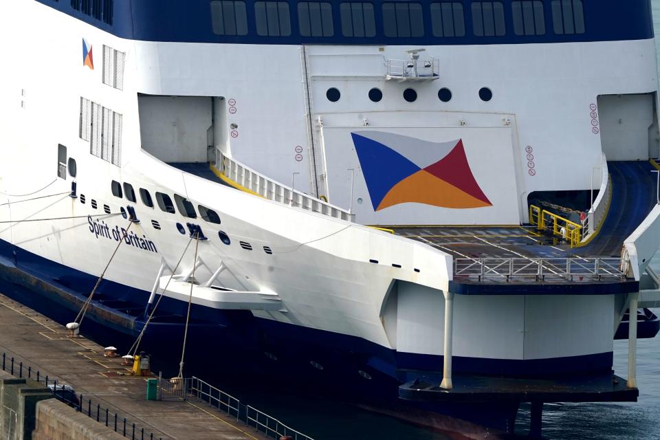 Ferry passengers attempting to sail from Calais to Dover are suffering major disruption due to strike action in the French port (Gareth Fuller/PA) (PA Archive)