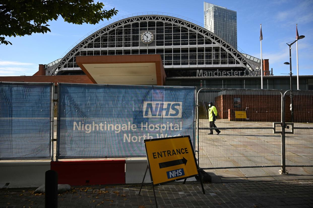 Coronavirus field hospital in Manchester (AFP via Getty Images)