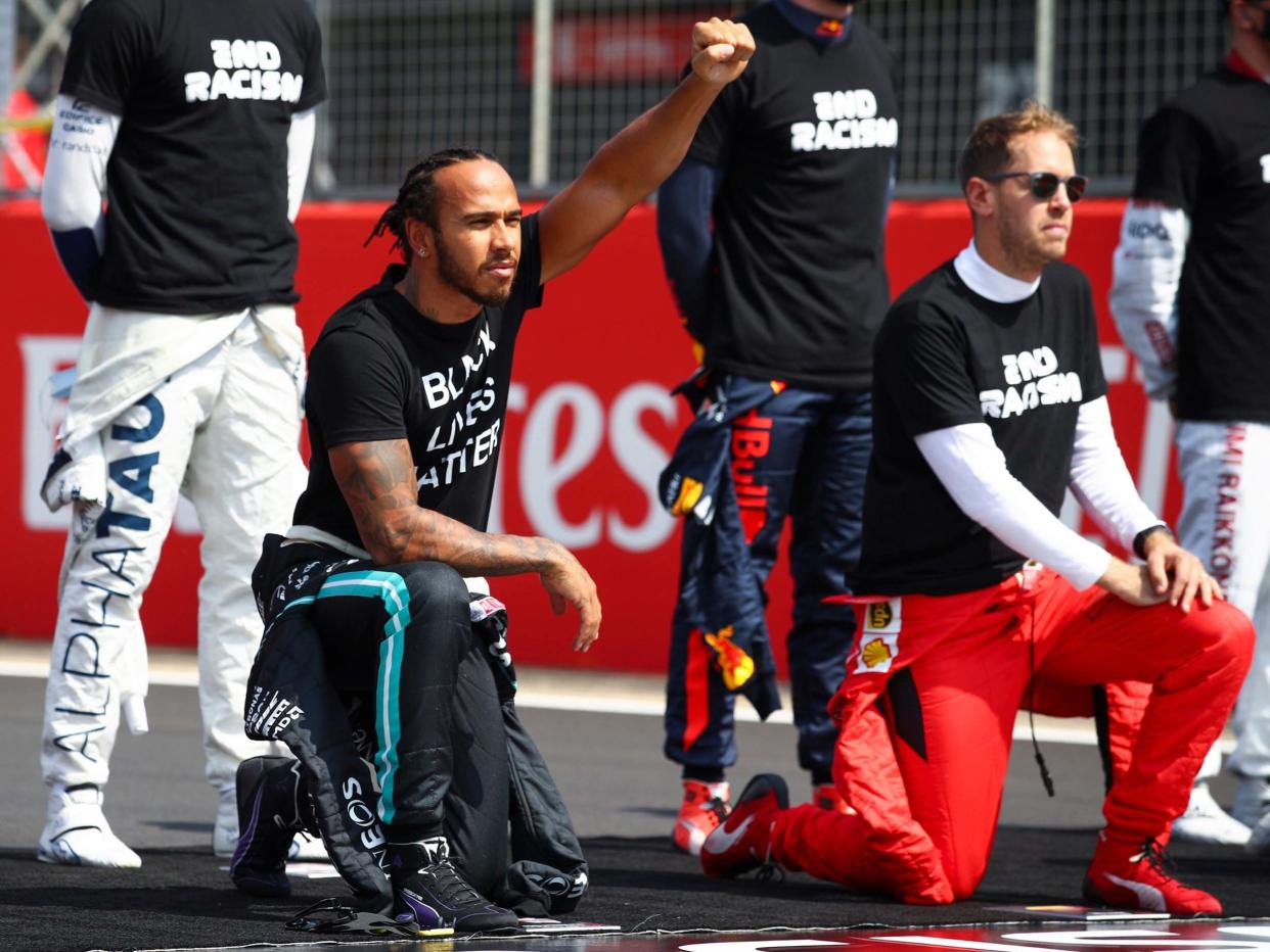 Lewis Hamilton underwent diversity training in an effort to increase his understanding of racial equality: EPA