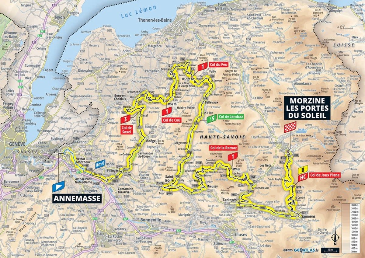 tour de france morzine map