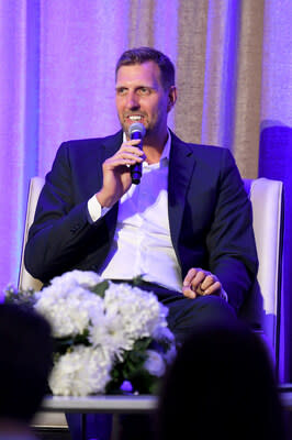 Dirk Nowitzki speaking at &quot;An Evening with The Great Nowitzki&quot; benefitting Educational First Steps