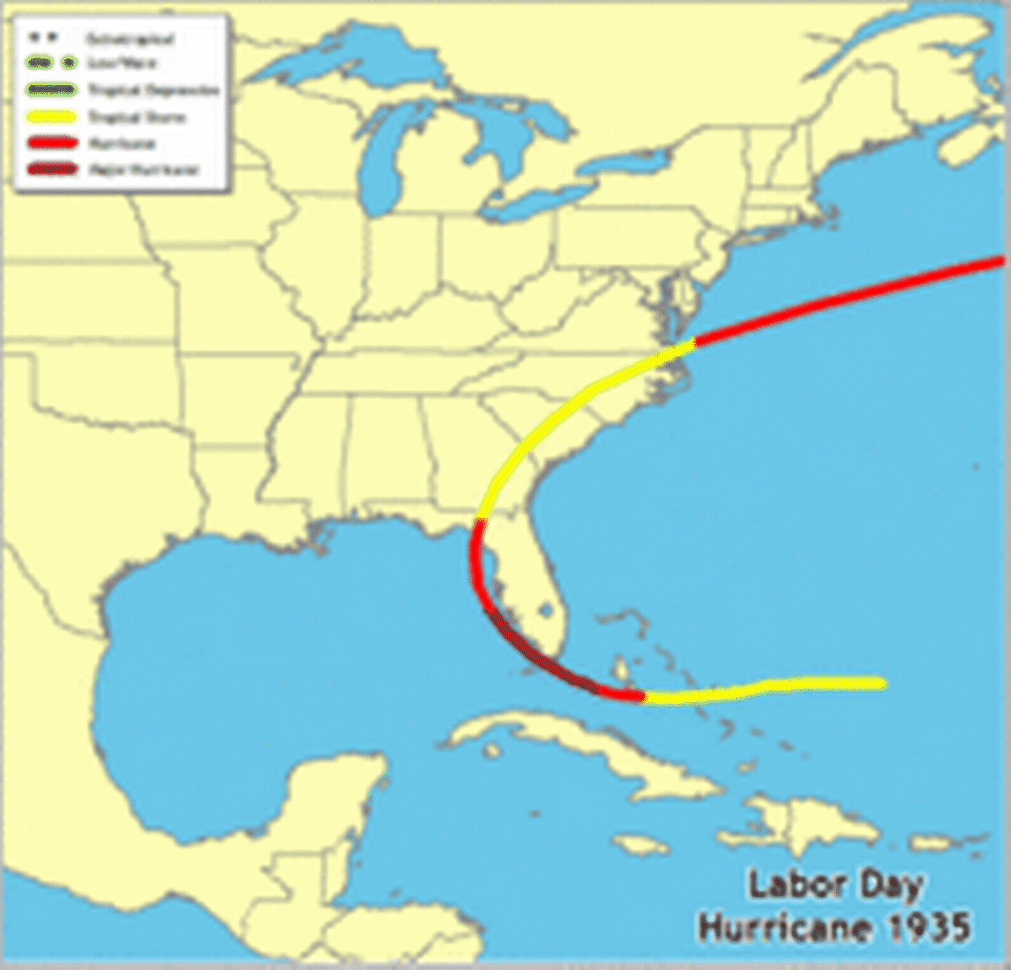 Florida Keys 1935 Labor Day hurricane.