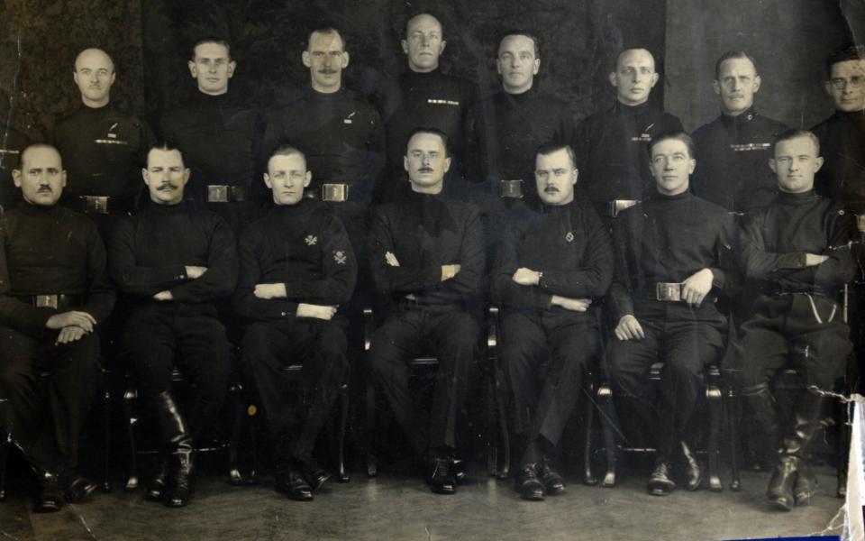 William Joyce, front row, far right, with Oswald Mosley (centre), shortly after joining Mosley's British Union of Fascists in 1932 - Mike Gunnill/Shutterstock