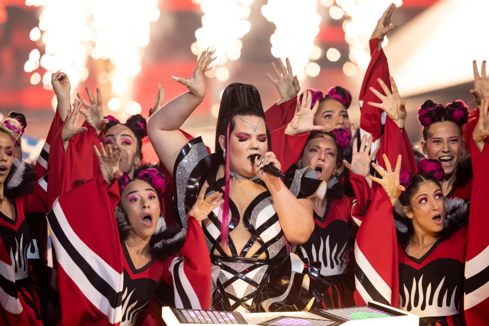 Netta Barzilai performs during the 64th annual Eurovision Song Contest in 2019