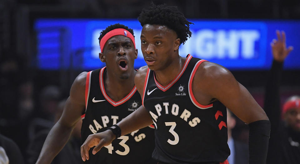 Siakam, left, and Anunoby are two of the Raptors' most important young players.