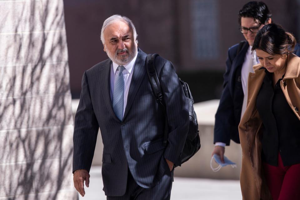 Joe Spencer, defense lawyer for Patrick Crusius, arrives at the Albert Armendariz Sr. Federal Courthouse in El Paso, Texas on Feb. 8, 2023