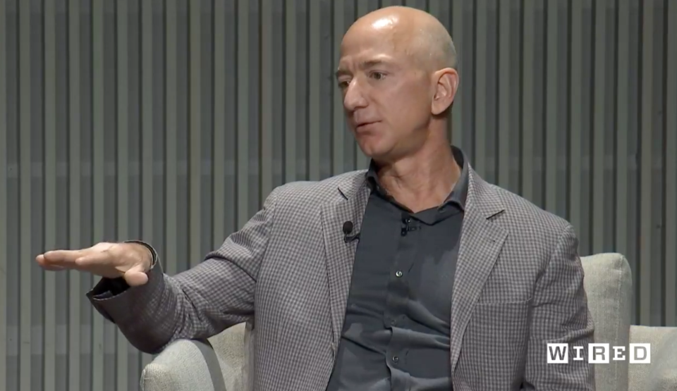 Jeff Bezos has spoken publicly more recently. (Photo: screenshot/Wired/Facebook)