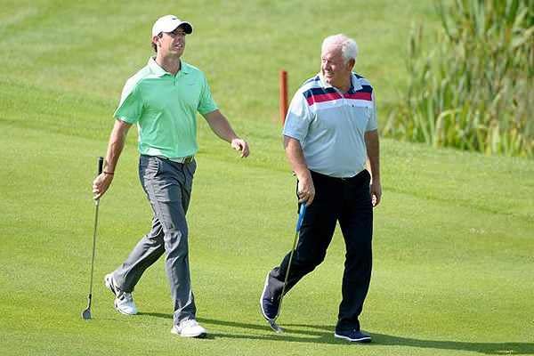 McIlroy and his father. Source: Supplied.