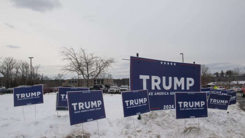 Trump signs in New Hampshire