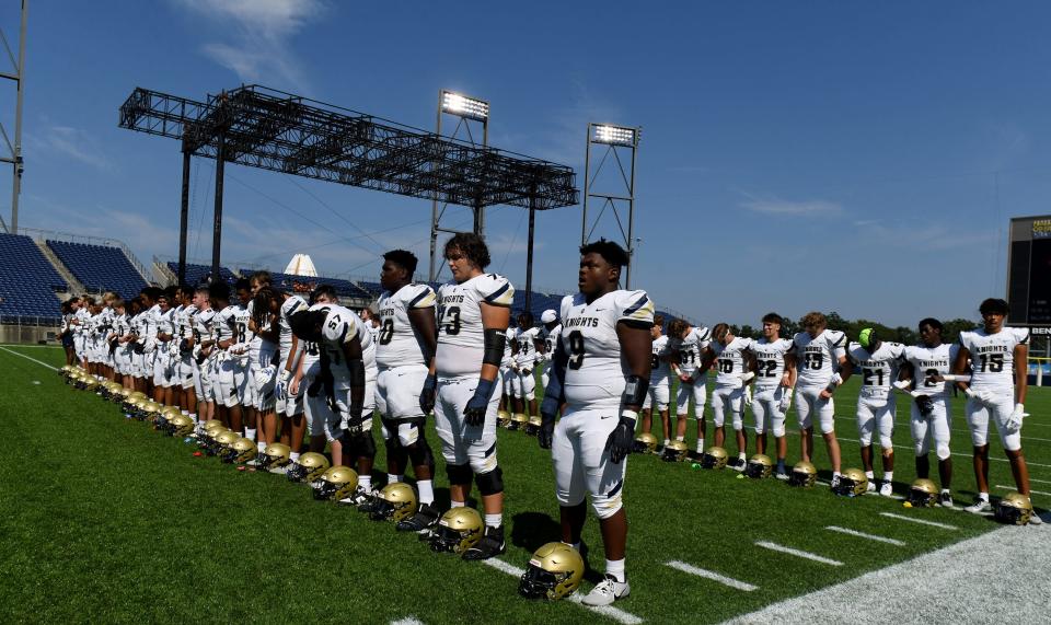 Hoban takes the field Saturday at Tom Benson Hall of Fame Stadium for their season opener against Frederick Douglass.