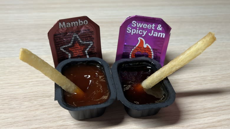 Fries in dipping sauces