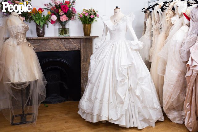 <p>Lauren Fleishman</p> Elizabeth Emanuel's recreated version of Princess Diana's backup wedding dress