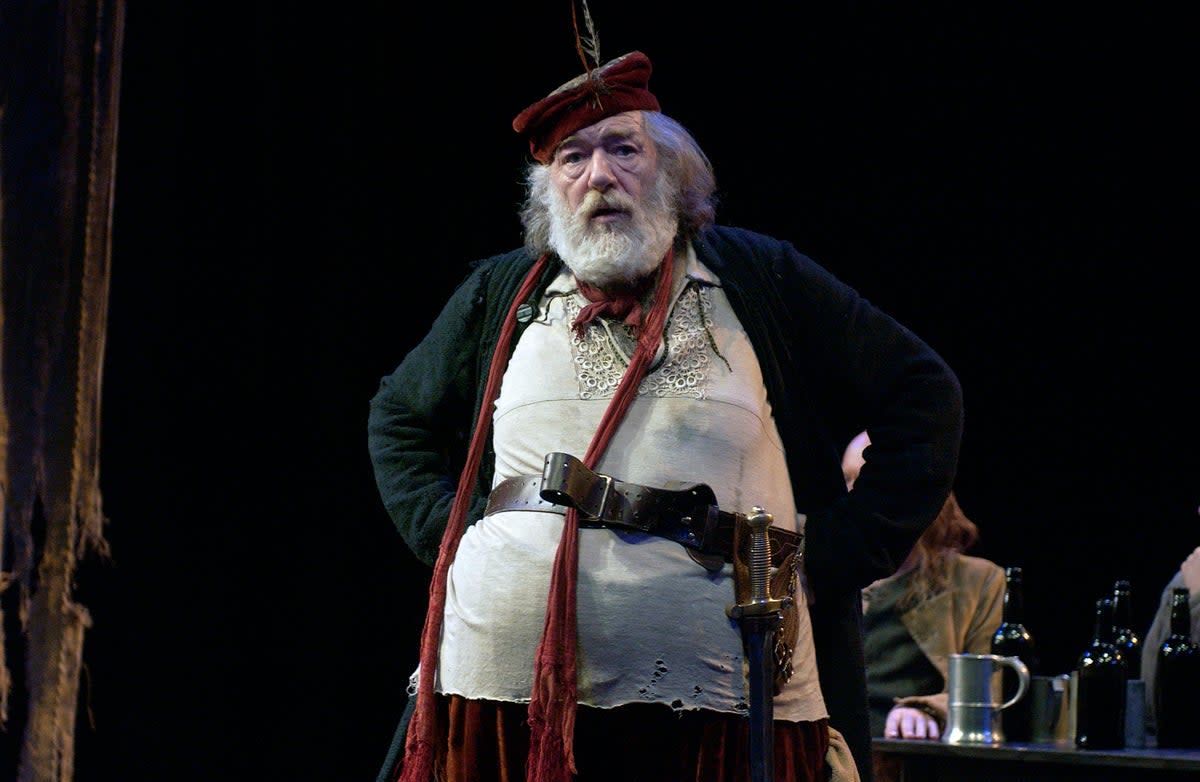 On stage as Falstaff in ‘Henry IV Part 1’ at the National Theatre (Getty)