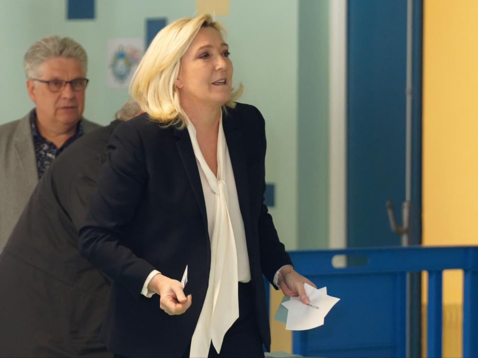 Marine Le Pen votes in second round of election (Getty Images)