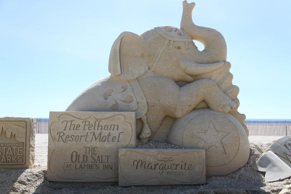 The sculptors of the Hampton Beach Master Sand Sculpting Classic prepare for their competition on Wednesday, June 15, 2022 in Hampton.