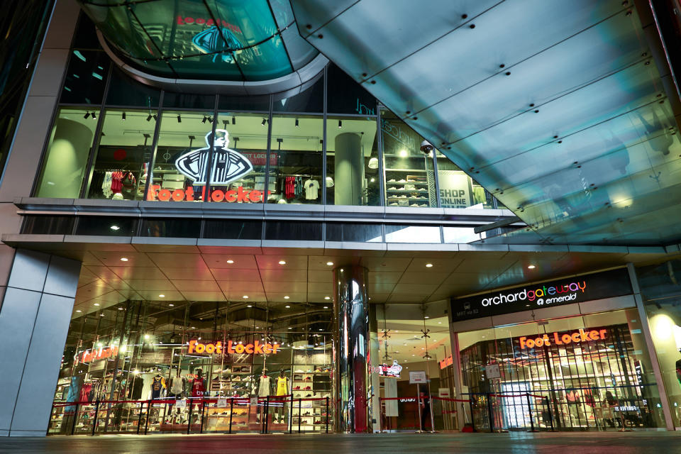 An exterior view of Foot Locker’s store in Singapore. - Credit: Courtesy of Foot Locker