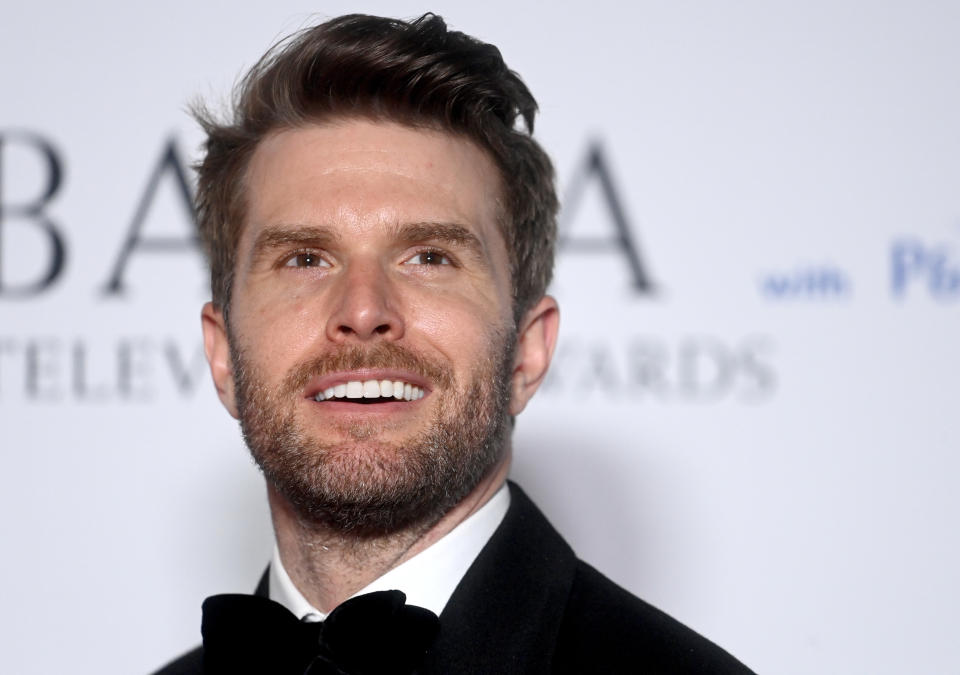 LONDON, ENGLAND - MAY 14: Joel Dommett during the 2023 BAFTA Television Awards with P&O Cruises at The Royal Festival Hall on May 14, 2023 in London, England. (Photo by Dave J Hogan/Getty Images)