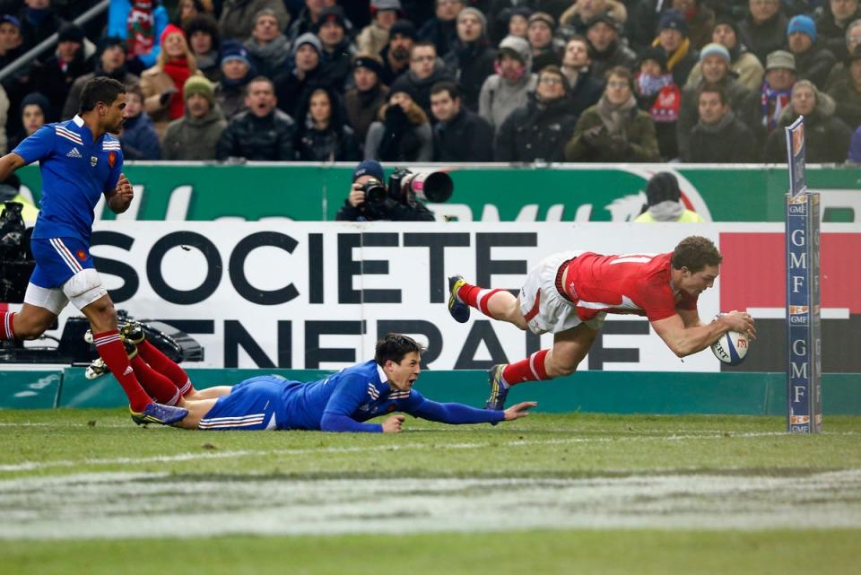 Ο Τζορτζ Νορθ σημείωσε μια κρίσιμη προσπάθεια στη νίκη της Ουαλίας επί της Γαλλίας το 2013 (Getty Images)
