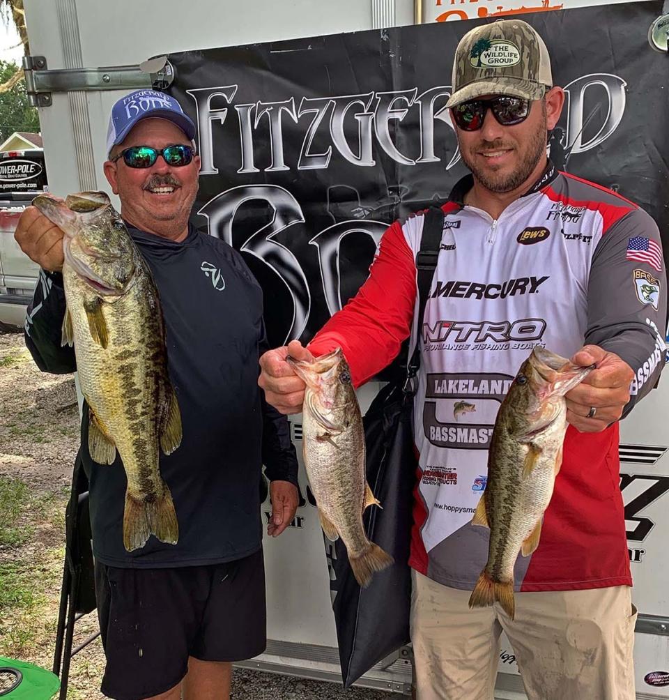 John Durocher and Jared Mitchell had 19.43 pounds and also big bass with a 5.27-pounder to win the Lakeland Bassmasters' Team Trail tournament season championship Sept. 10-11 at Crooked Lake.