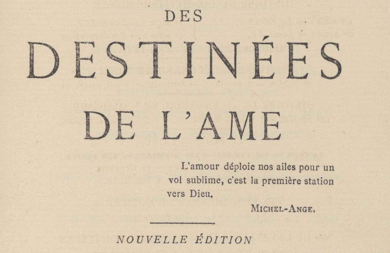 <span>A copy of Des Destinées de l'Ame that was found to have human skin in the binding at Harvard University.</span><span>Photograph: Harvard University</span>