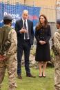 <p>The Duke and Duchess of Cambridge visited Air Cadets in East London, and paid tribute to the late Duke of Edinburgh. As the royal family was still in their period of mourning during this engagement, Kate wore an all-black ensemble. <br></p>