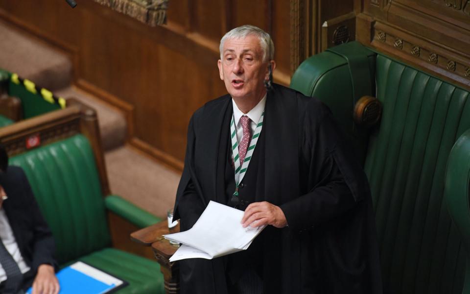 Speaker of the House Lindsay Hoyle s understood to have been angry that Matt Hancock imposed further lockdown restrictions on his constituency without telling Parliament first - Jessica Taylor/Shutterstock