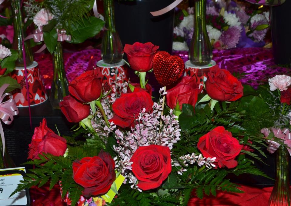 Red roses are given more than any other flower on Valentine's Day.