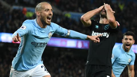 David Silva Manchester City West Ham