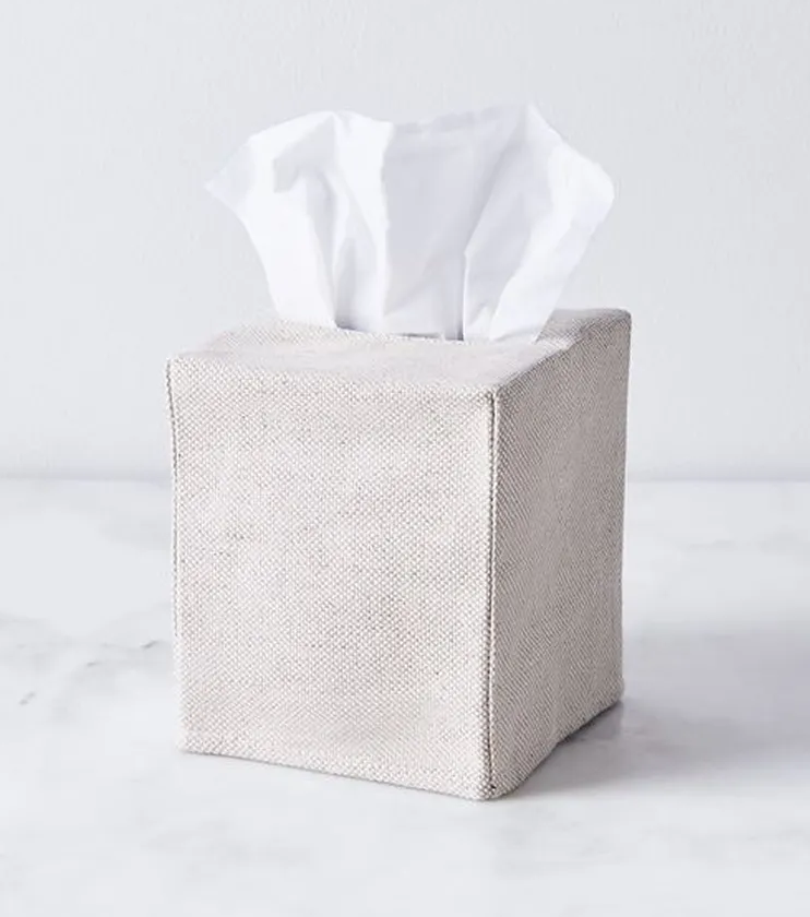 9) Linen Tissue Box Cover