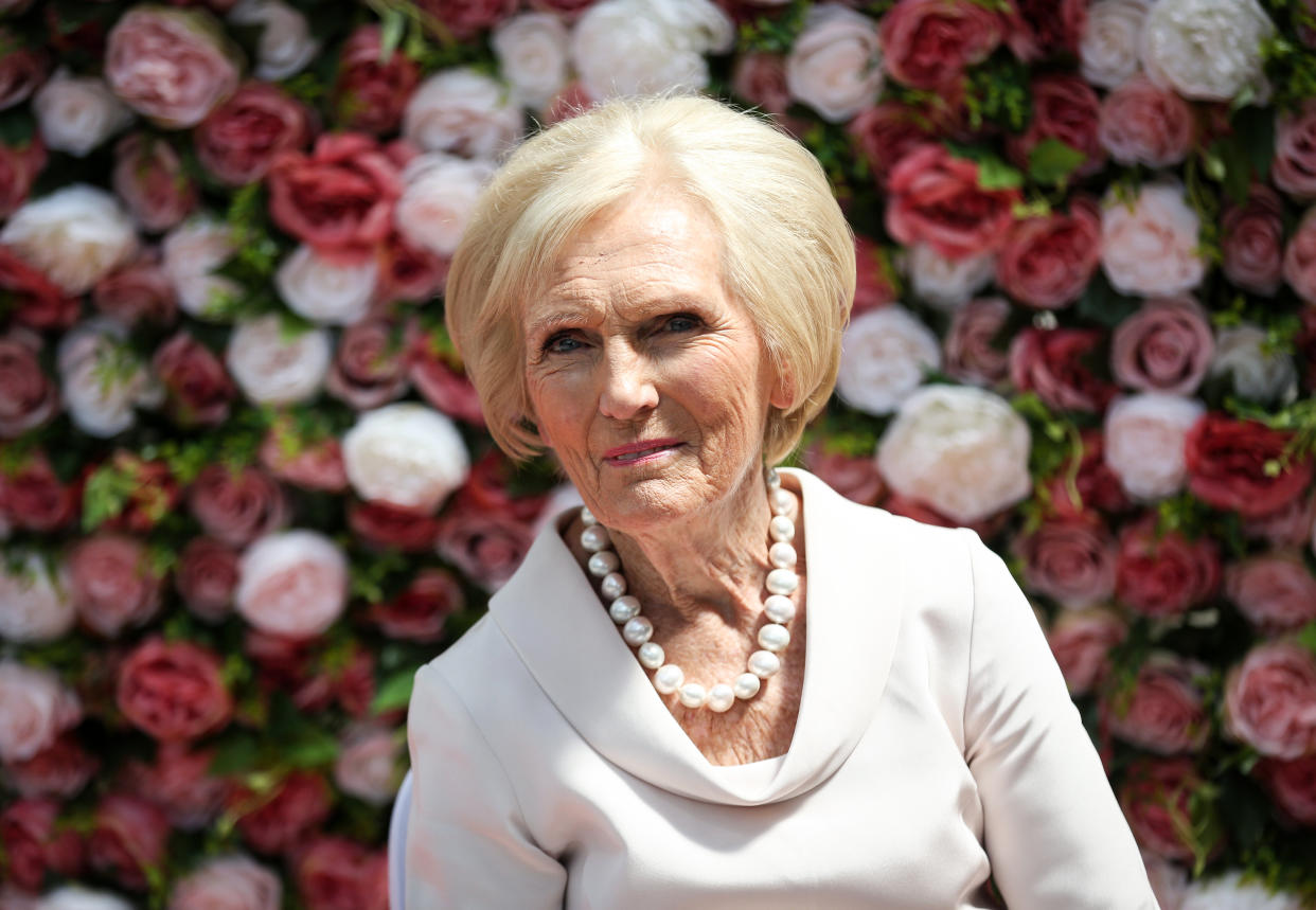 Mary Berry at the Cath Kidston Largest Cream Tea Party at Alexandra Palace, London to celebrate their 25th anniversary.