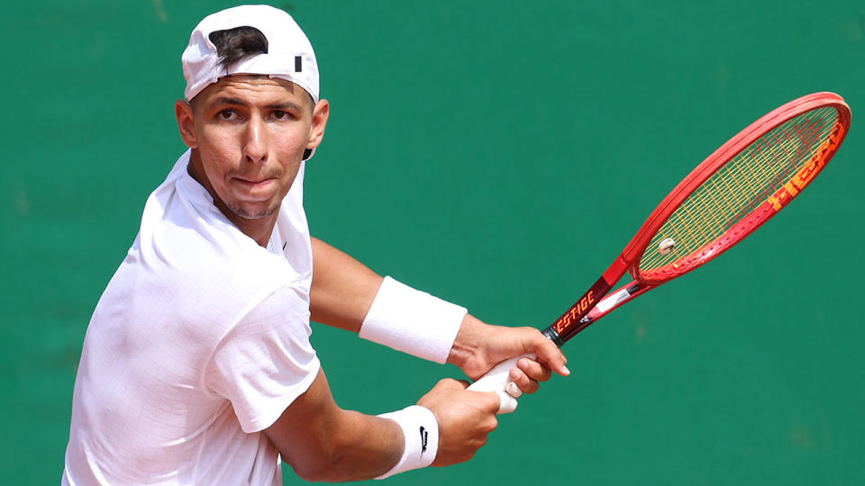 Australian star Alex Popyrin fought back from a first set bagel against Pablo Andujar at the Monte Carlo Masters to claim an impressive three set victory. (Photo by Alexander Hassenstein/Getty Images)